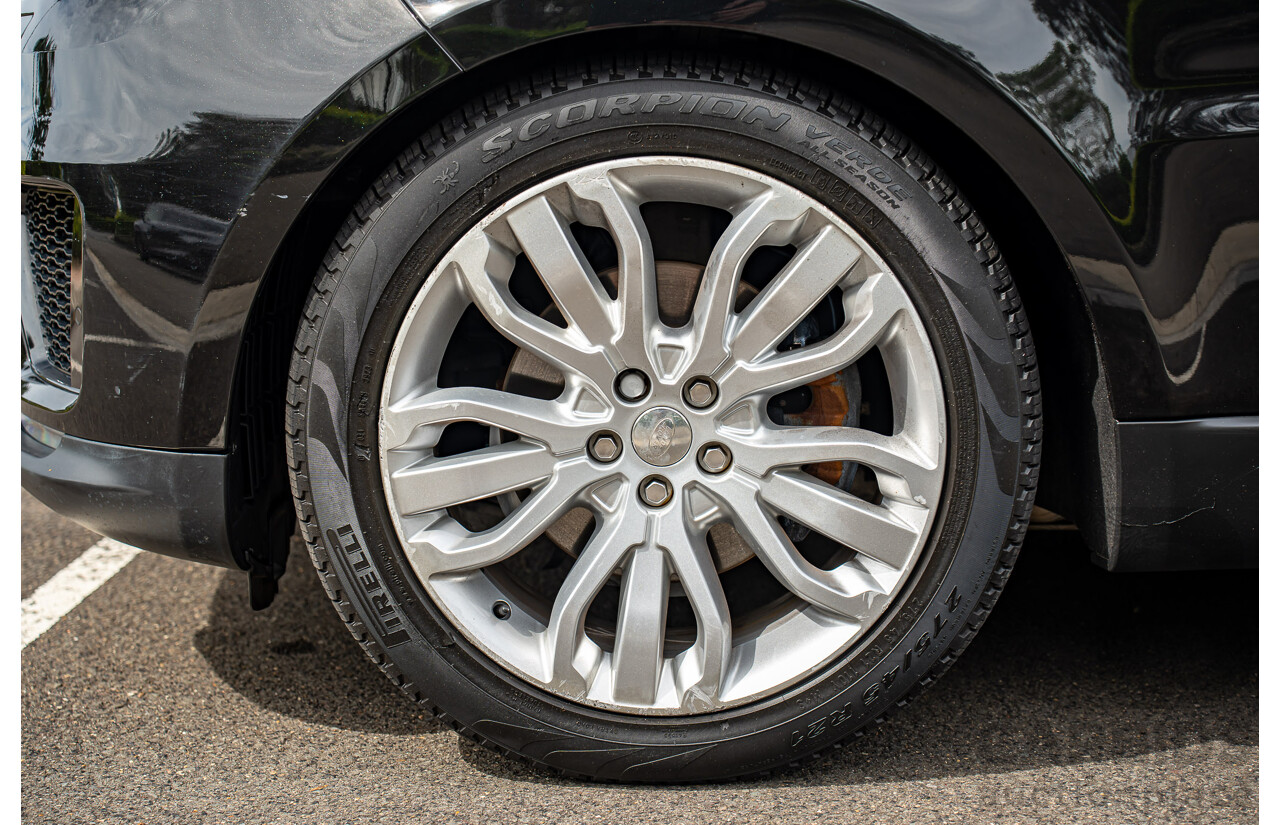 06/2018 Land Rover Range Rover Sport SDV6 SE (225kW AWD) LW MY18 4d Wagon Santorini Black Metallic Turbo Diesel V6 3.0L