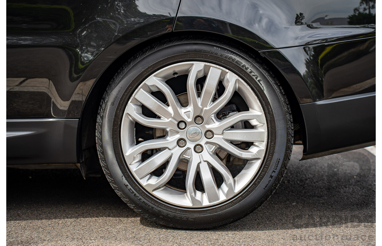 06/2018 Land Rover Range Rover Sport SDV6 SE (225kW AWD) LW MY18 4d Wagon Santorini Black Metallic Turbo Diesel V6 3.0L