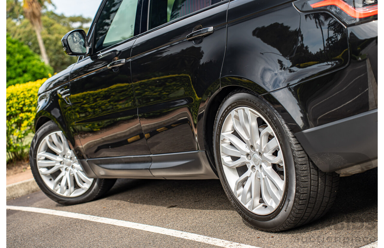 06/2018 Land Rover Range Rover Sport SDV6 SE (225kW AWD) LW MY18 4d Wagon Santorini Black Metallic Turbo Diesel V6 3.0L