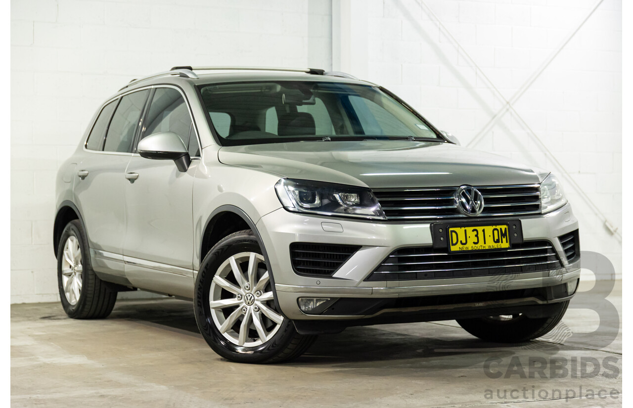3/2015 Volkswagen Touareg 150 TDI 7P MY15 4d Wagon Tungsten Silver Metallic Turbo Diesel V6 3.0L