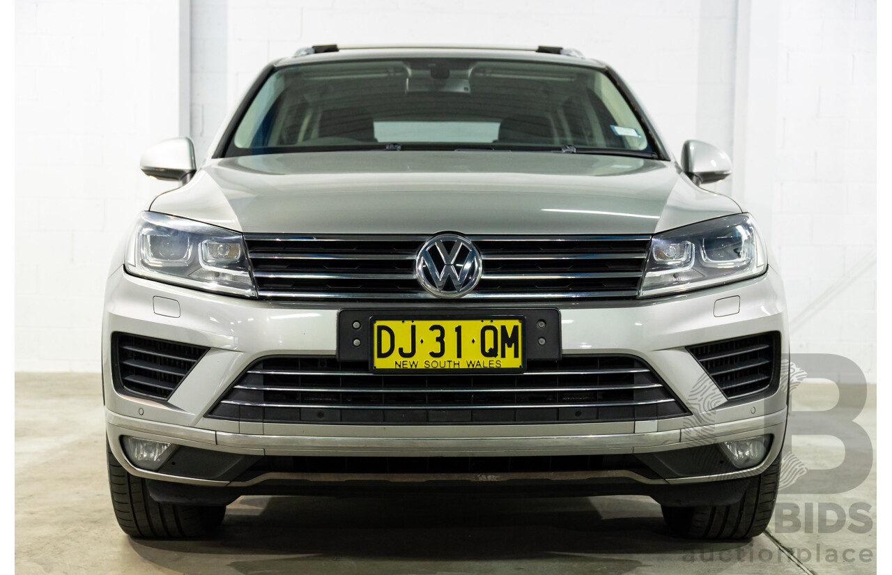3/2015 Volkswagen Touareg 150 TDI 7P MY15 4d Wagon Tungsten Silver Metallic Turbo Diesel V6 3.0L