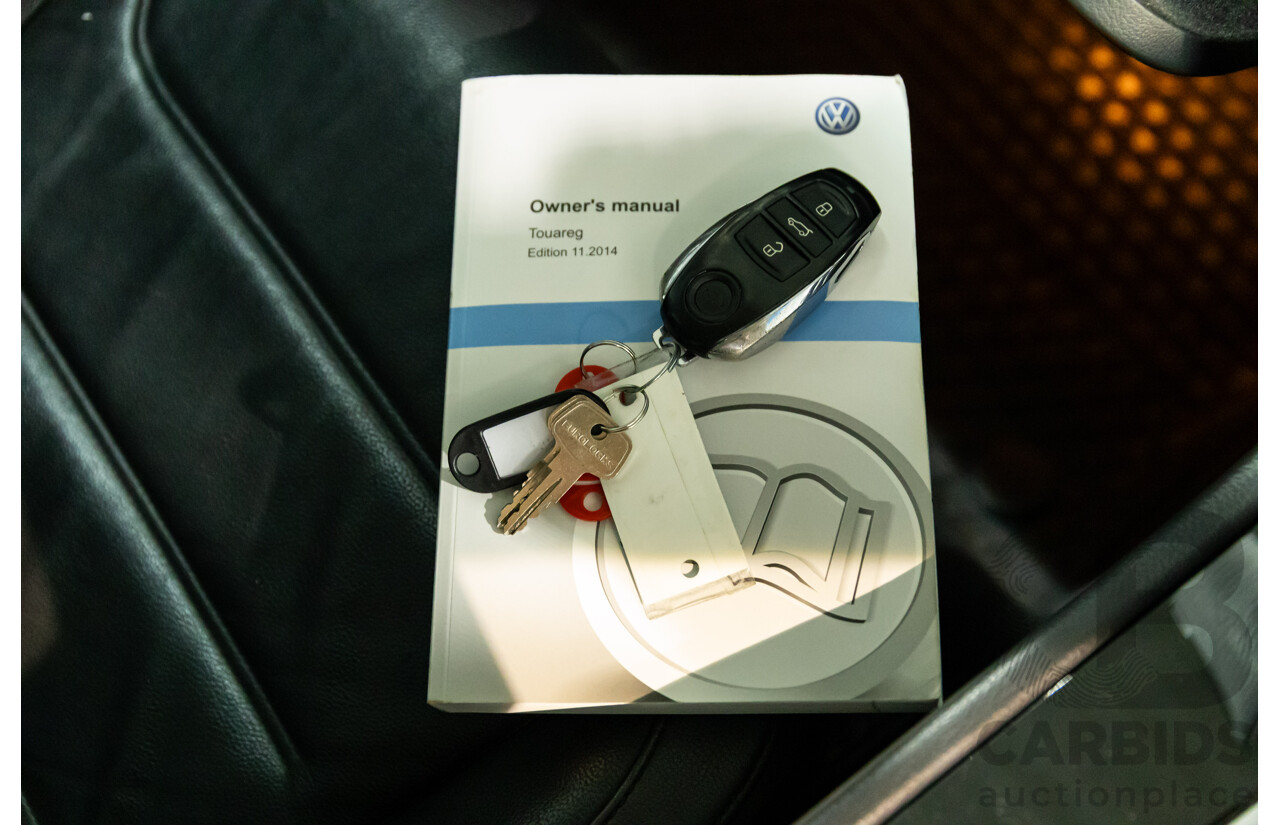 3/2015 Volkswagen Touareg 150 TDI 7P MY15 4d Wagon Tungsten Silver Metallic Turbo Diesel V6 3.0L