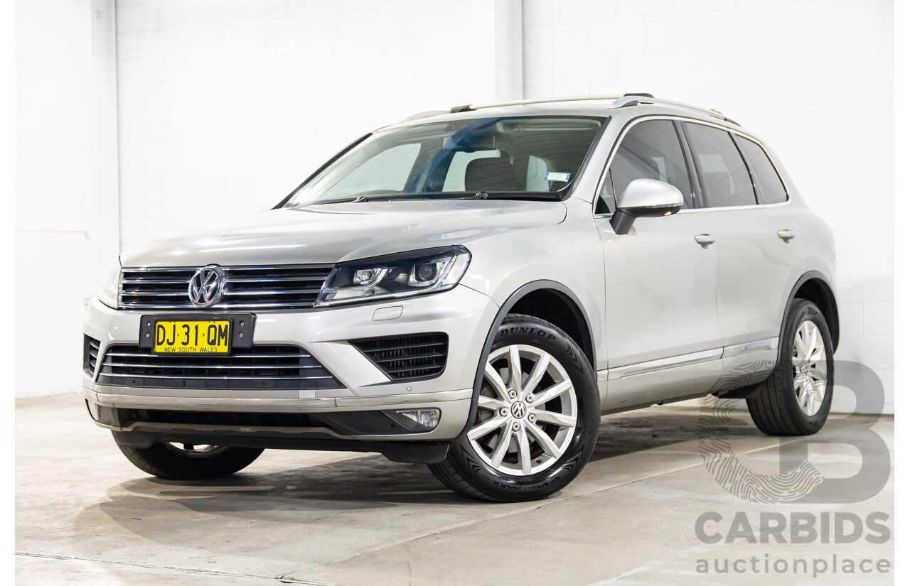 3/2015 Volkswagen Touareg 150 TDI 7P MY15 4d Wagon Tungsten Silver Metallic Turbo Diesel V6 3.0L