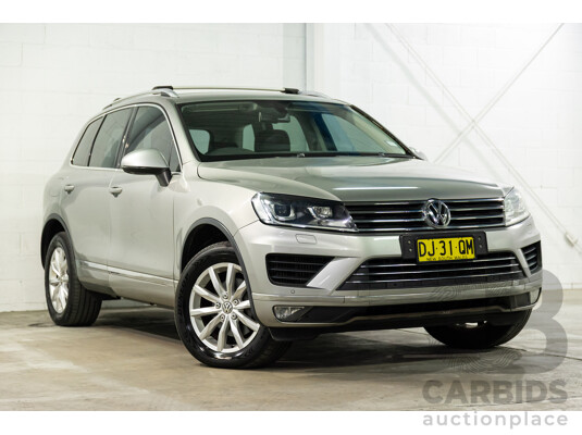 3/2015 Volkswagen Touareg 150 TDI 7P MY15 4d Wagon Tungsten Silver Metallic Turbo Diesel V6 3.0L