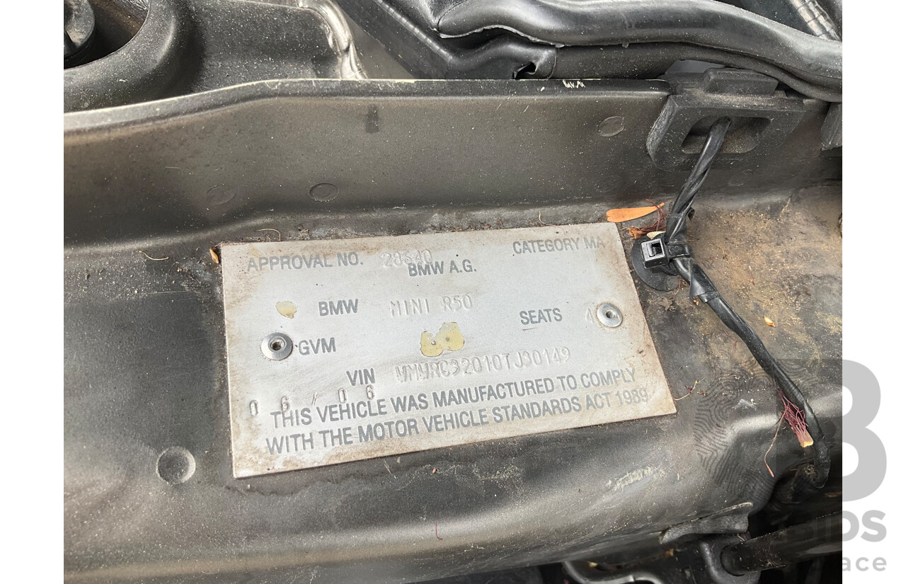 6/2006 Mini Cooper Park Lane R50 2d Hatchback Royal Grey Metallic/Silver Roof 1.6L