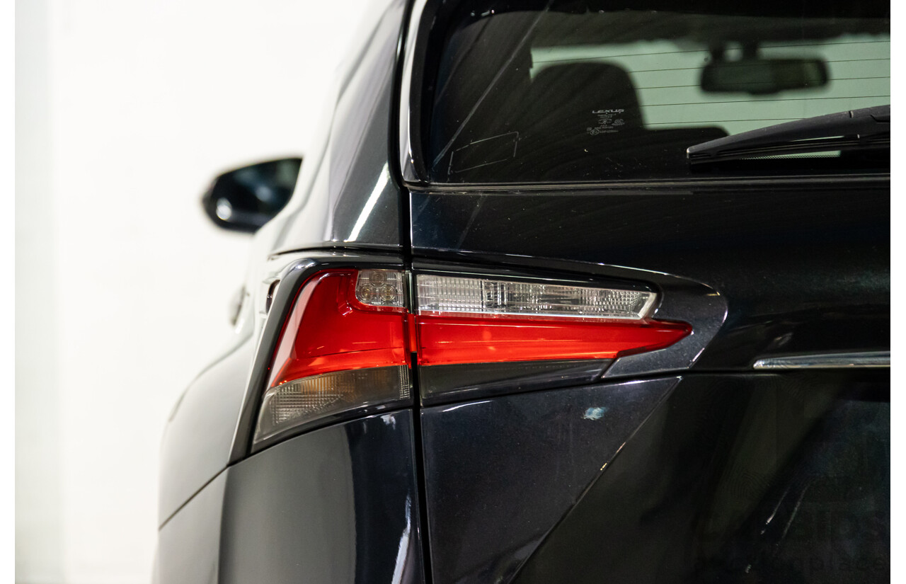 06/2017 Lexus NX200t Luxury (FWD) AGZ10R 4d Wagon Obsidian Black Turbo 2.0L