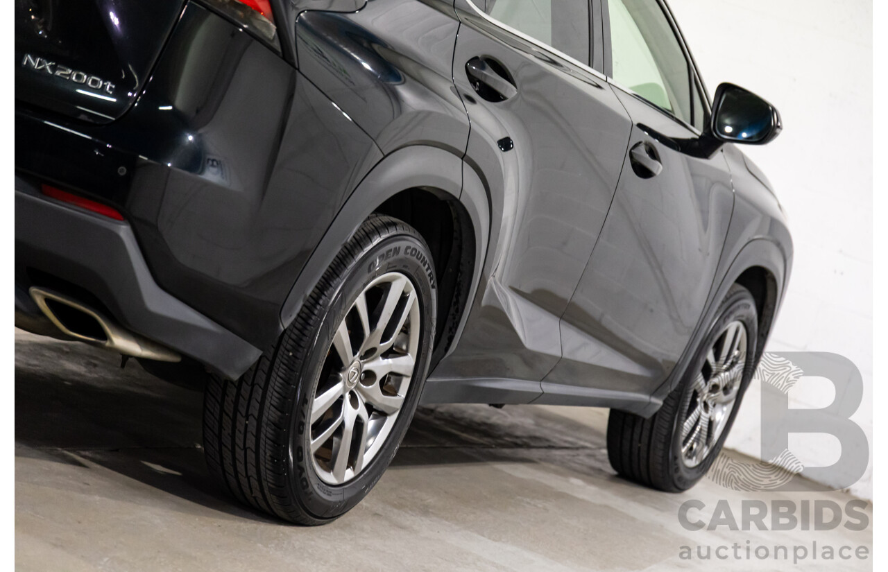 06/2017 Lexus NX200t Luxury (FWD) AGZ10R 4d Wagon Obsidian Black Turbo 2.0L