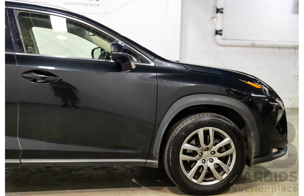 06/2017 Lexus NX200t Luxury (FWD) AGZ10R 4d Wagon Obsidian Black Turbo 2.0L