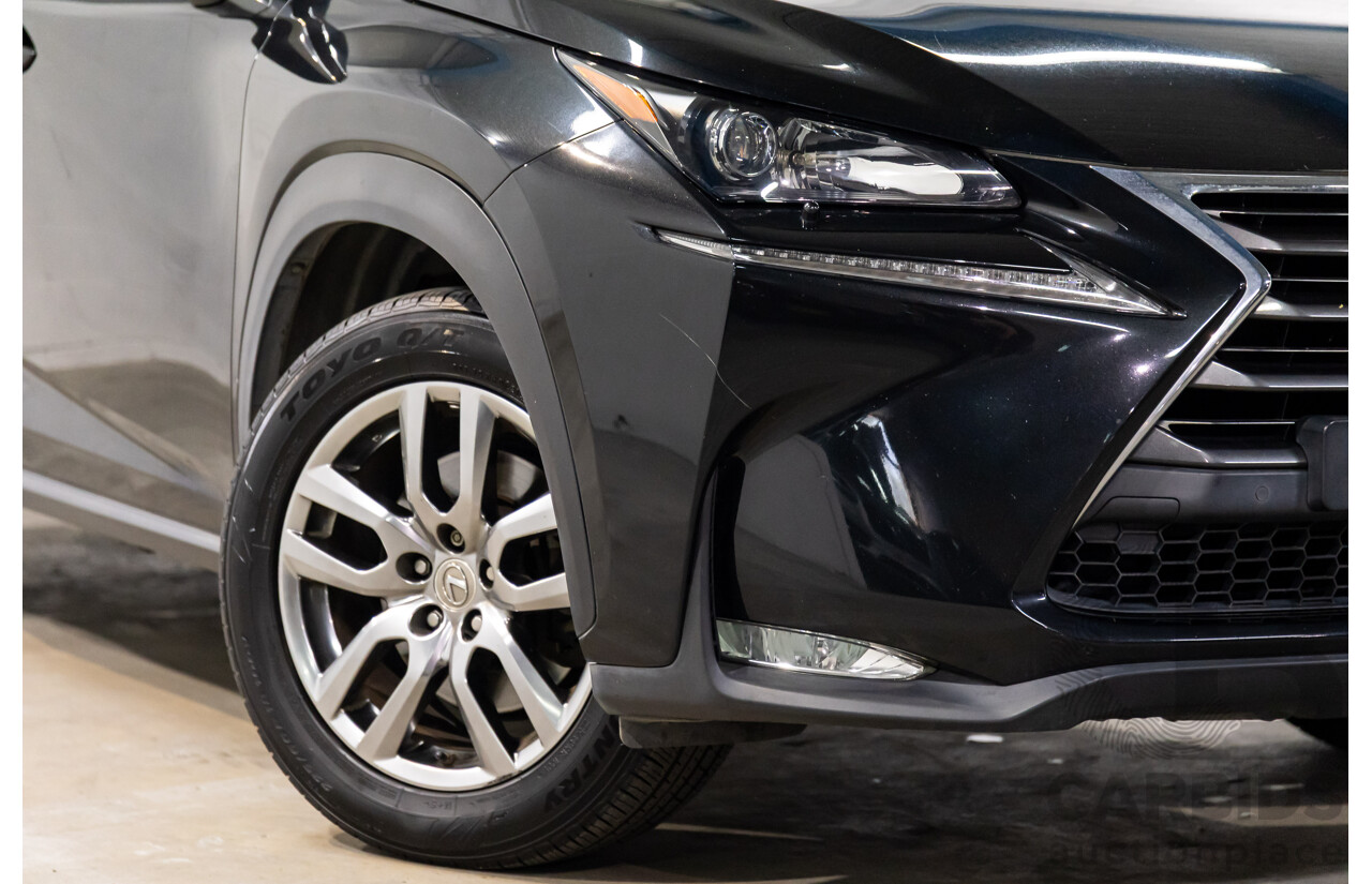 06/2017 Lexus NX200t Luxury (FWD) AGZ10R 4d Wagon Obsidian Black Turbo 2.0L