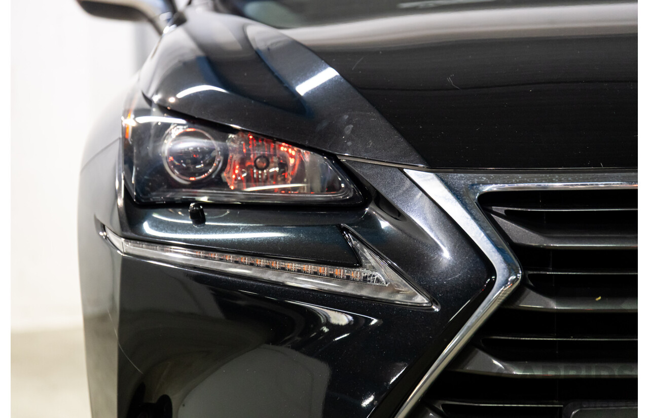 06/2017 Lexus NX200t Luxury (FWD) AGZ10R 4d Wagon Obsidian Black Turbo 2.0L