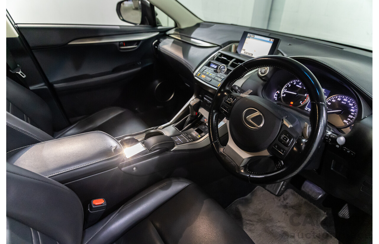 06/2017 Lexus NX200t Luxury (FWD) AGZ10R 4d Wagon Obsidian Black Turbo 2.0L