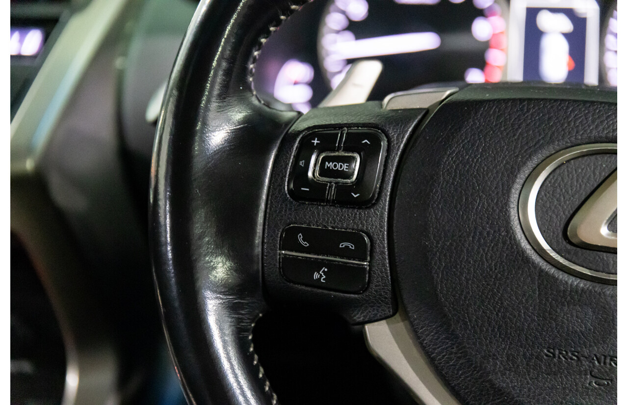 06/2017 Lexus NX200t Luxury (FWD) AGZ10R 4d Wagon Obsidian Black Turbo 2.0L