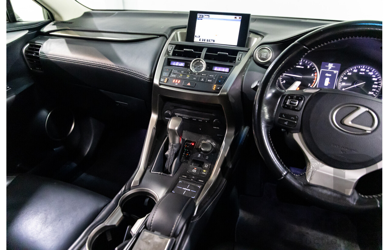 06/2017 Lexus NX200t Luxury (FWD) AGZ10R 4d Wagon Obsidian Black Turbo 2.0L
