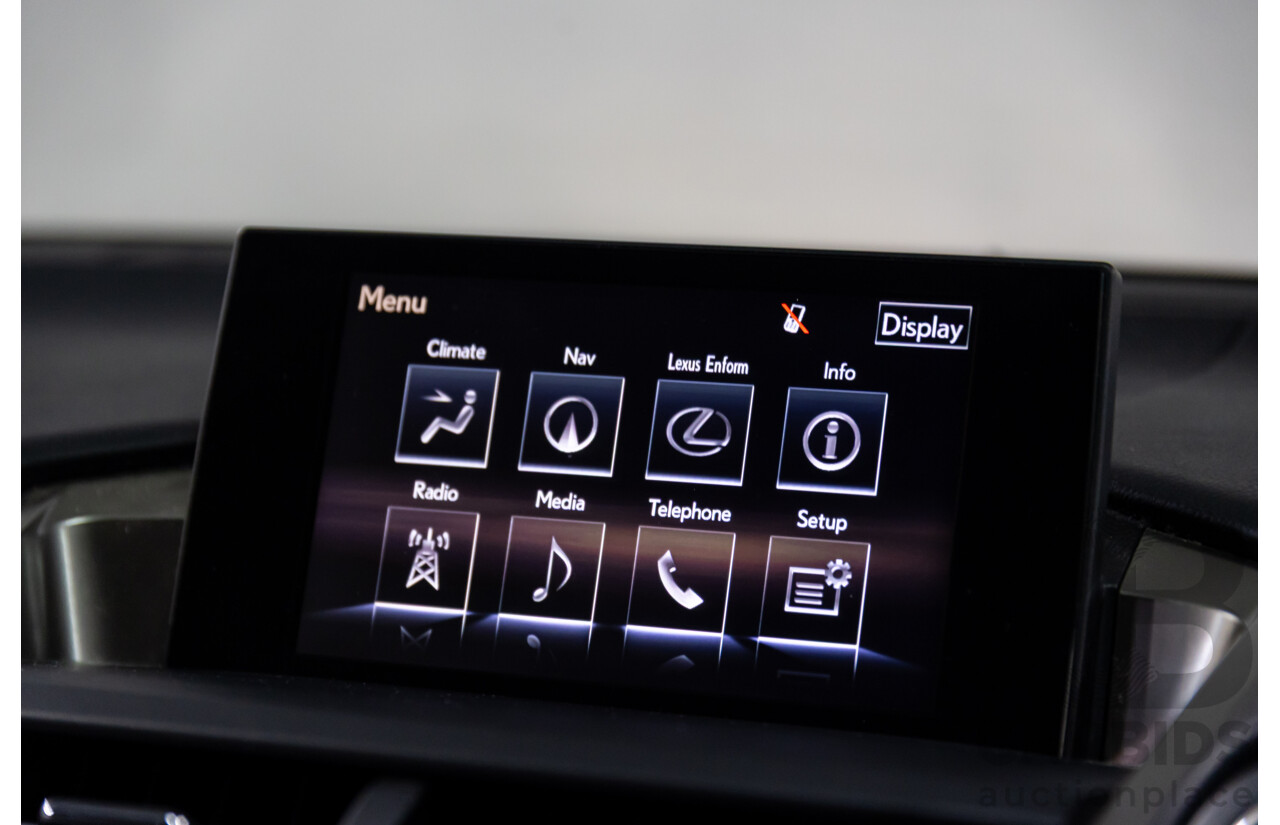 06/2017 Lexus NX200t Luxury (FWD) AGZ10R 4d Wagon Obsidian Black Turbo 2.0L