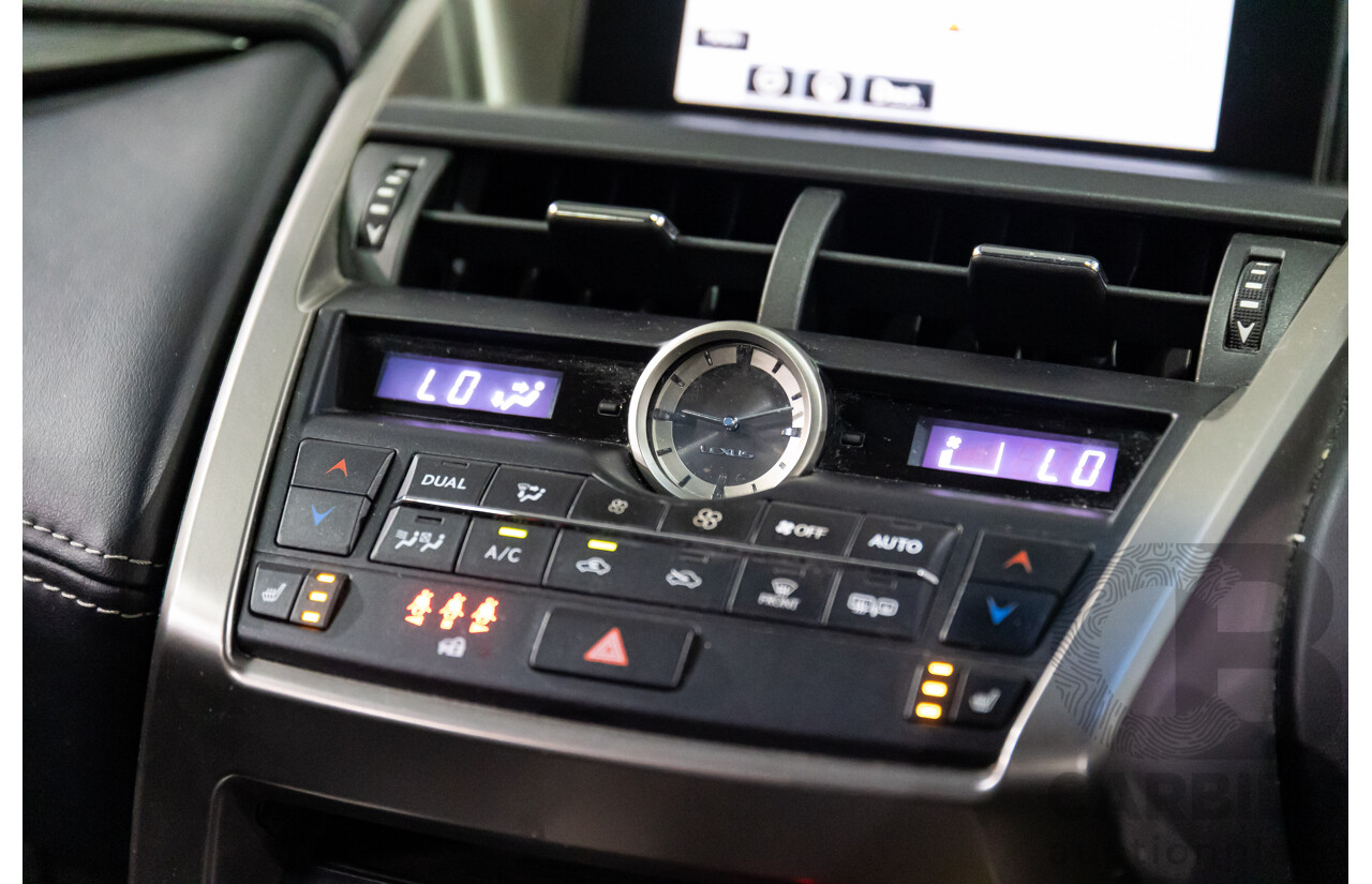 06/2017 Lexus NX200t Luxury (FWD) AGZ10R 4d Wagon Obsidian Black Turbo 2.0L