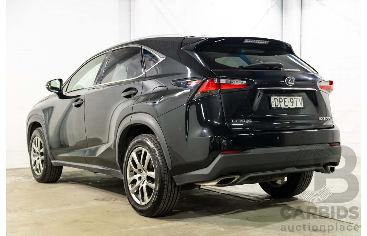 06/2017 Lexus NX200t Luxury (FWD) AGZ10R 4d Wagon Obsidian Black Turbo 2.0L