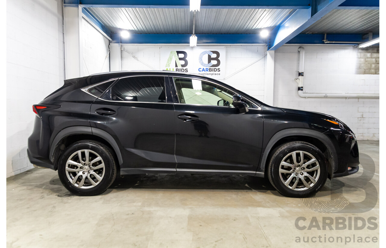 06/2017 Lexus NX200t Luxury (FWD) AGZ10R 4d Wagon Obsidian Black Turbo 2.0L
