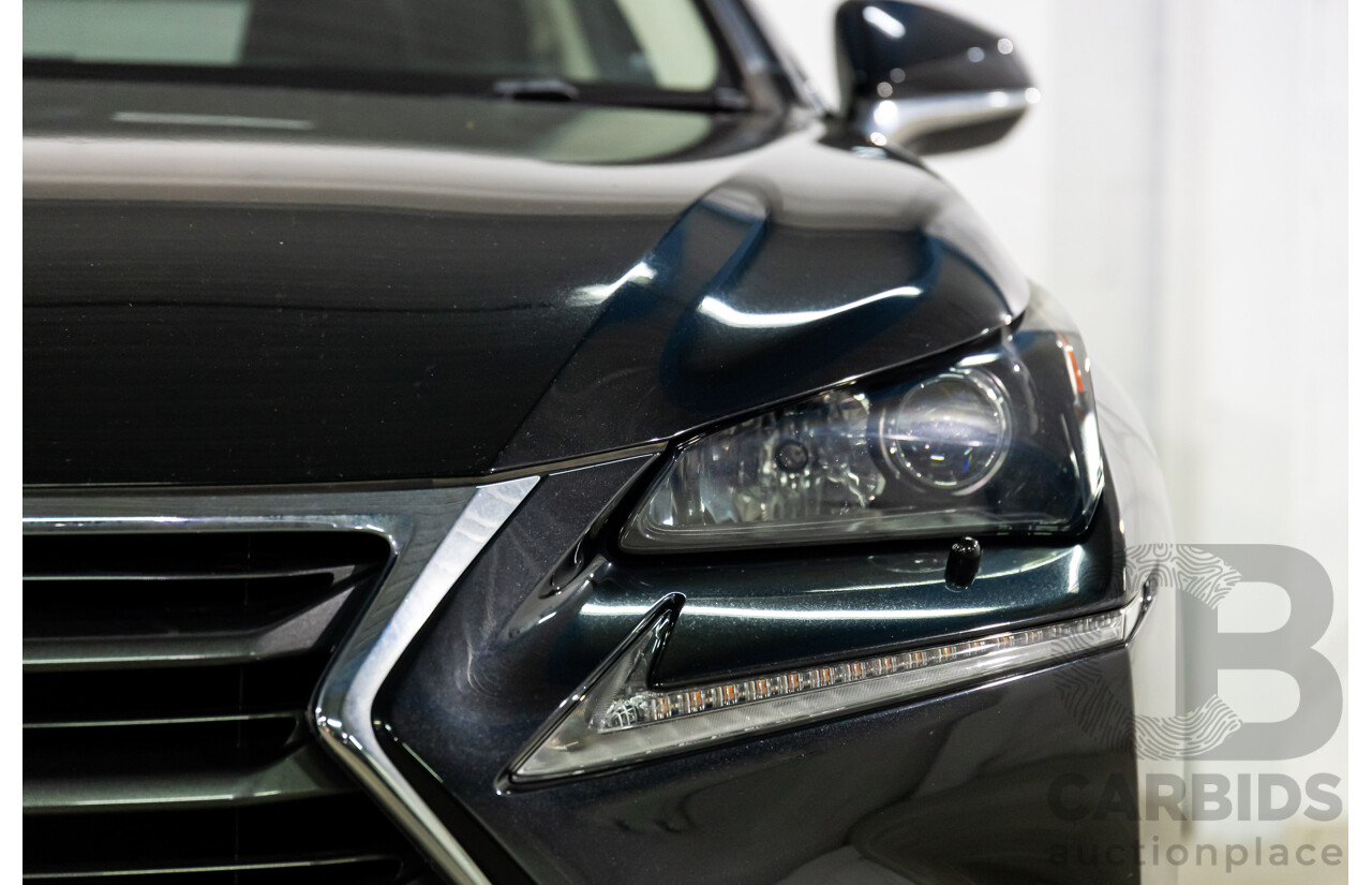 06/2017 Lexus NX200t Luxury (FWD) AGZ10R 4d Wagon Obsidian Black Turbo 2.0L