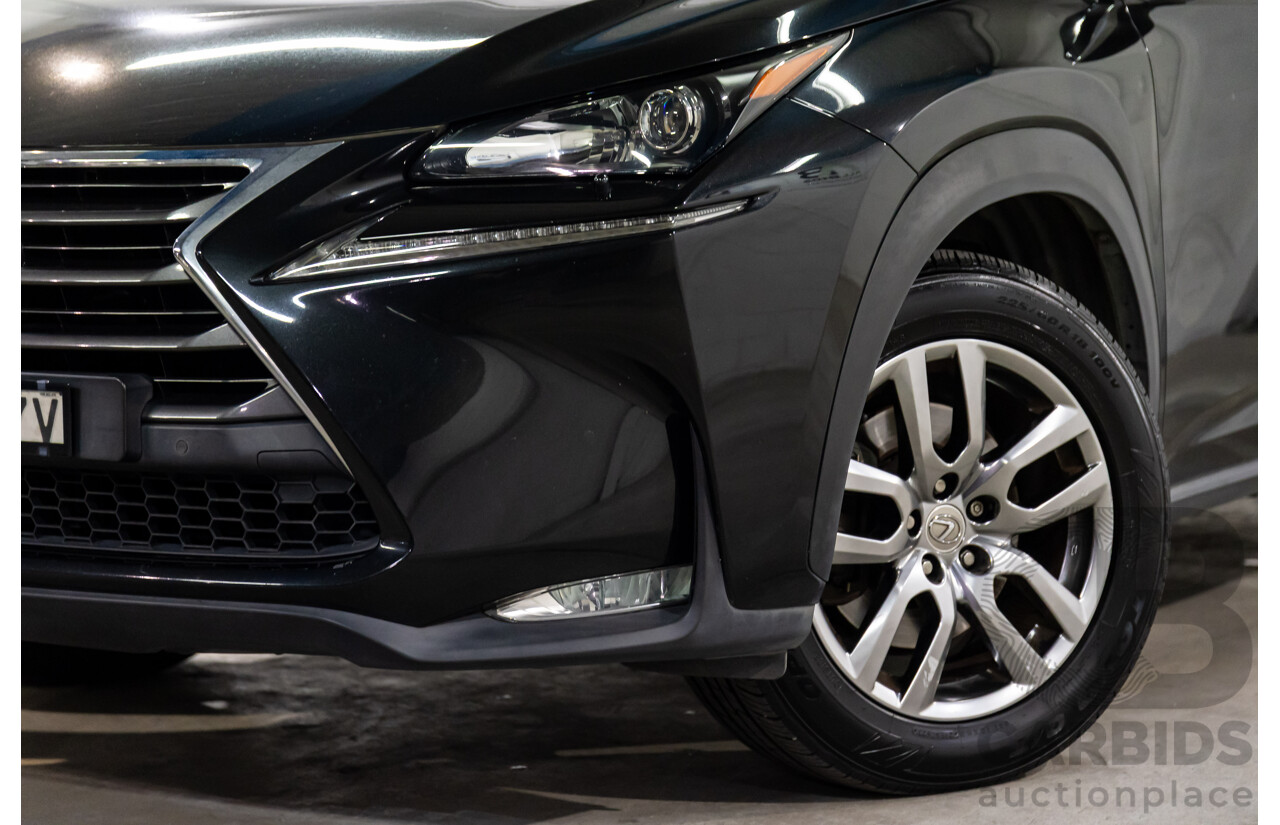 06/2017 Lexus NX200t Luxury (FWD) AGZ10R 4d Wagon Obsidian Black Turbo 2.0L