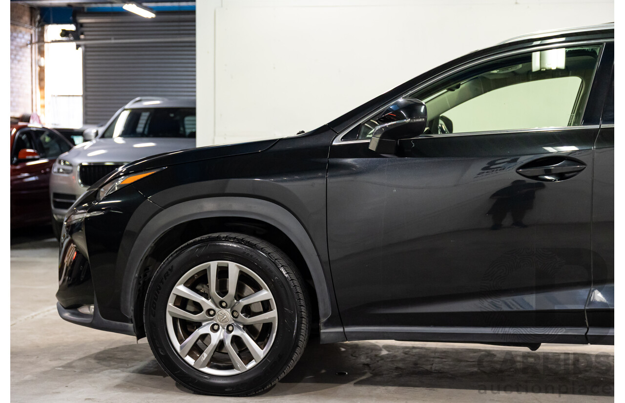 06/2017 Lexus NX200t Luxury (FWD) AGZ10R 4d Wagon Obsidian Black Turbo 2.0L