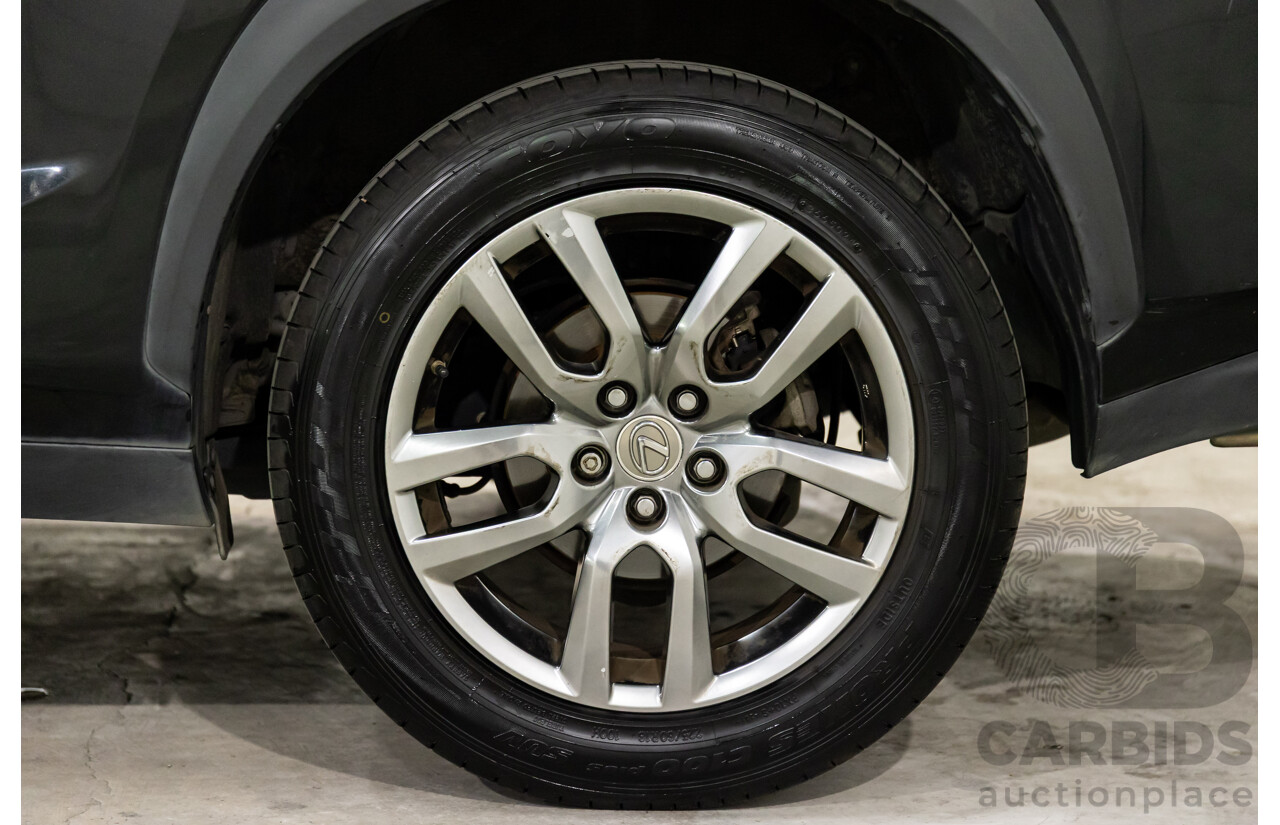 06/2017 Lexus NX200t Luxury (FWD) AGZ10R 4d Wagon Obsidian Black Turbo 2.0L