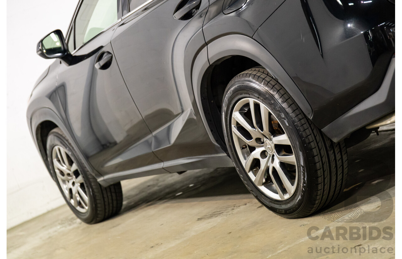 06/2017 Lexus NX200t Luxury (FWD) AGZ10R 4d Wagon Obsidian Black Turbo 2.0L