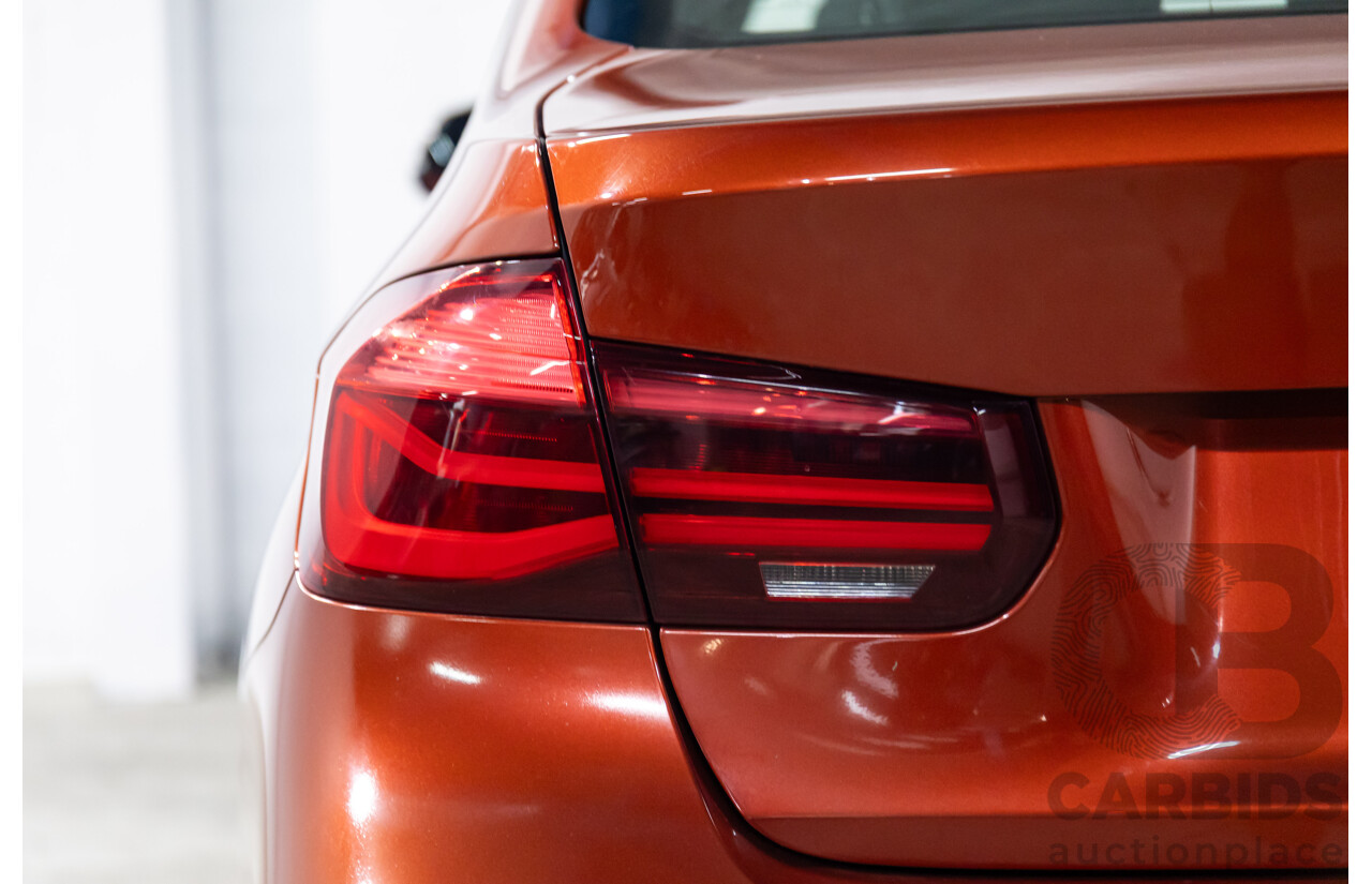 08/2018 BMW 330i M Sport (RWD) F30 LCI MY18 4d Sedan Sunset Orange Metallic Turbo 2.0L