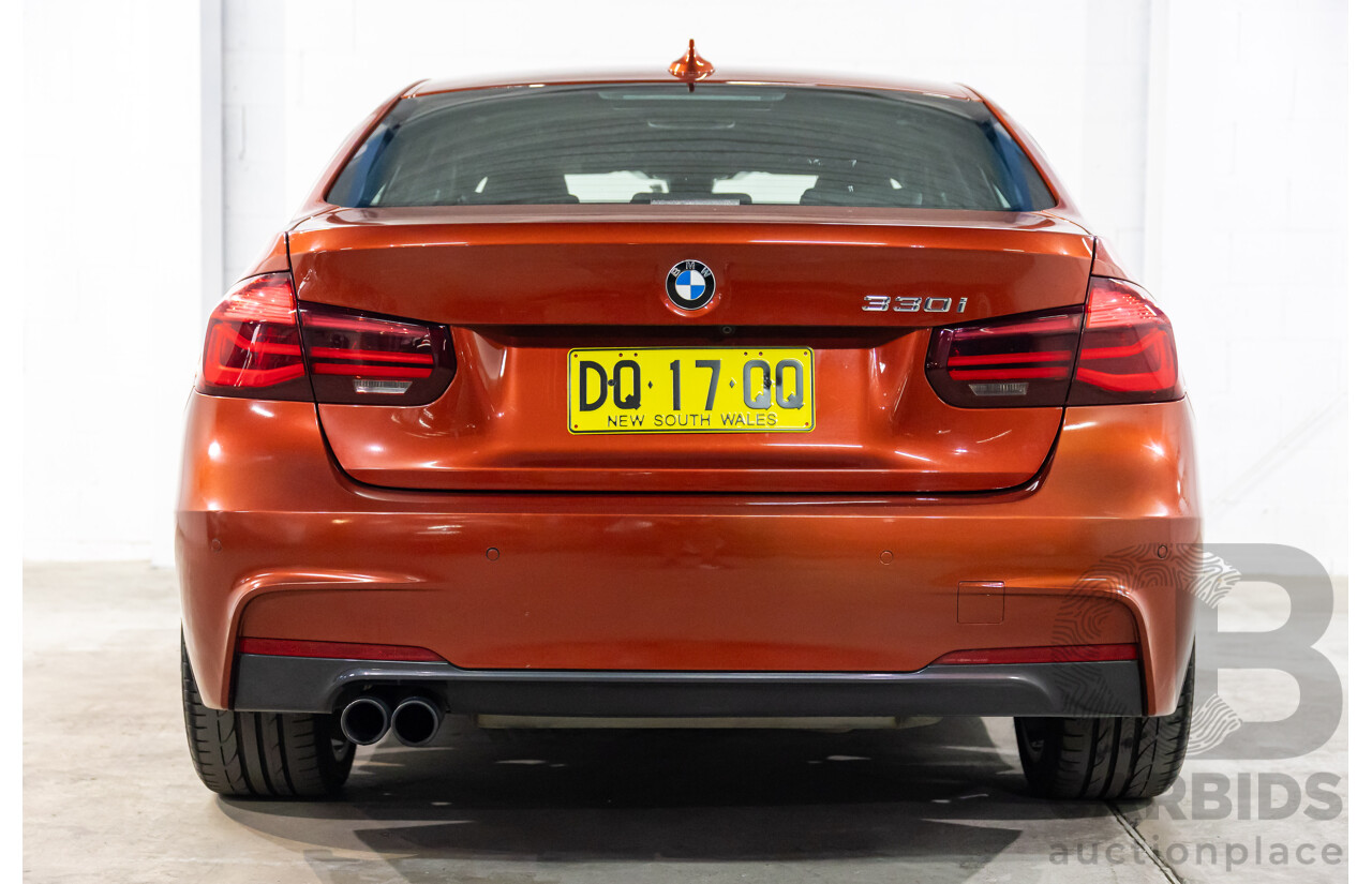 08/2018 BMW 330i M Sport (RWD) F30 LCI MY18 4d Sedan Sunset Orange Metallic Turbo 2.0L