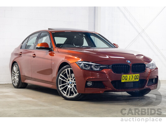 08/2018 BMW 330i M Sport (RWD) F30 LCI MY18 4d Sedan Sunset Orange Metallic Turbo 2.0L