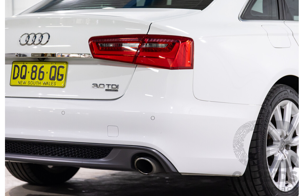 6/2012 Audi A6 S-Line 3.0 TDi Quattro 4GL 4d Sedan Ibis White Turbo Diesel V6 3.0L