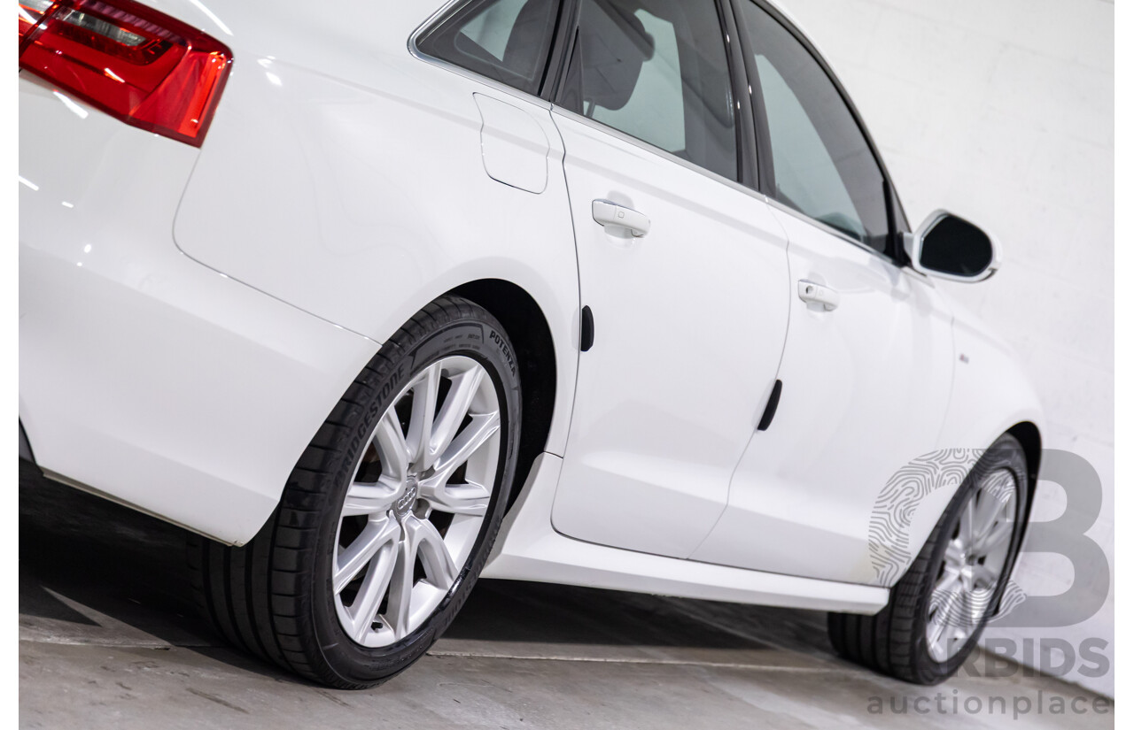 6/2012 Audi A6 S-Line 3.0 TDi Quattro 4GL 4d Sedan Ibis White Turbo Diesel V6 3.0L