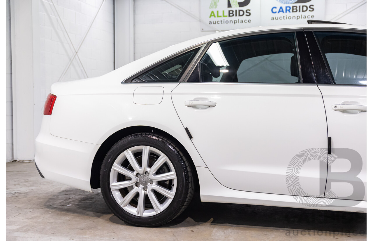 6/2012 Audi A6 S-Line 3.0 TDi Quattro 4GL 4d Sedan Ibis White Turbo Diesel V6 3.0L