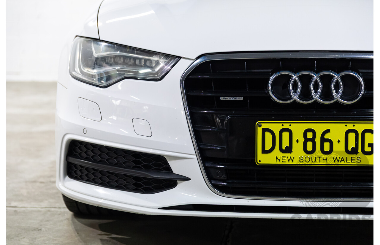 6/2012 Audi A6 S-Line 3.0 TDi Quattro 4GL 4d Sedan Ibis White Turbo Diesel V6 3.0L