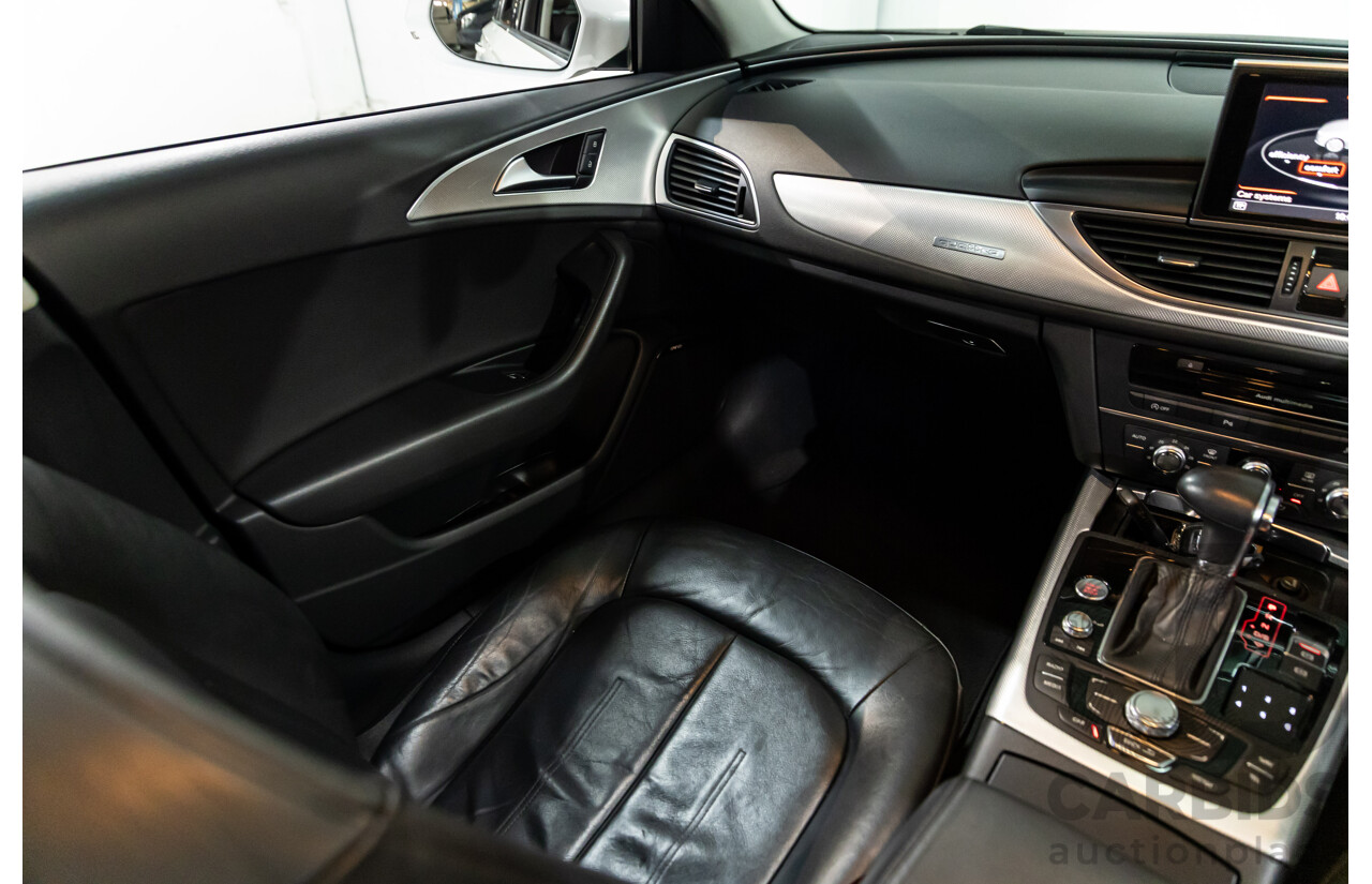 6/2012 Audi A6 S-Line 3.0 TDi Quattro 4GL 4d Sedan Ibis White Turbo Diesel V6 3.0L