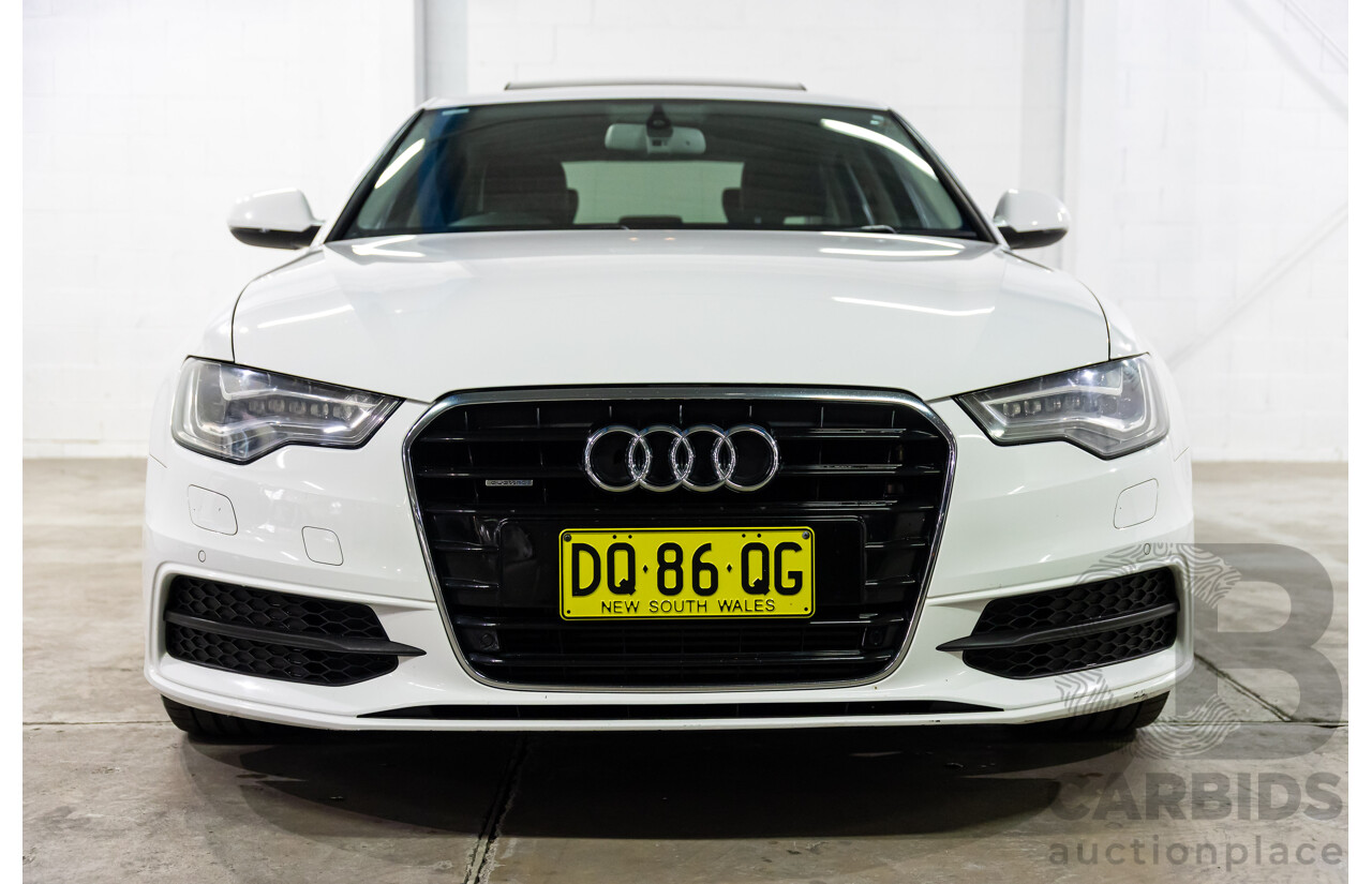 6/2012 Audi A6 S-Line 3.0 TDi Quattro 4GL 4d Sedan Ibis White Turbo Diesel V6 3.0L