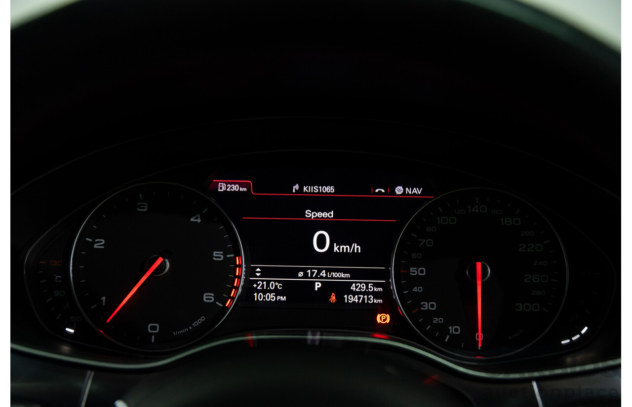 6/2012 Audi A6 S-Line 3.0 TDi Quattro 4GL 4d Sedan Ibis White Turbo Diesel V6 3.0L