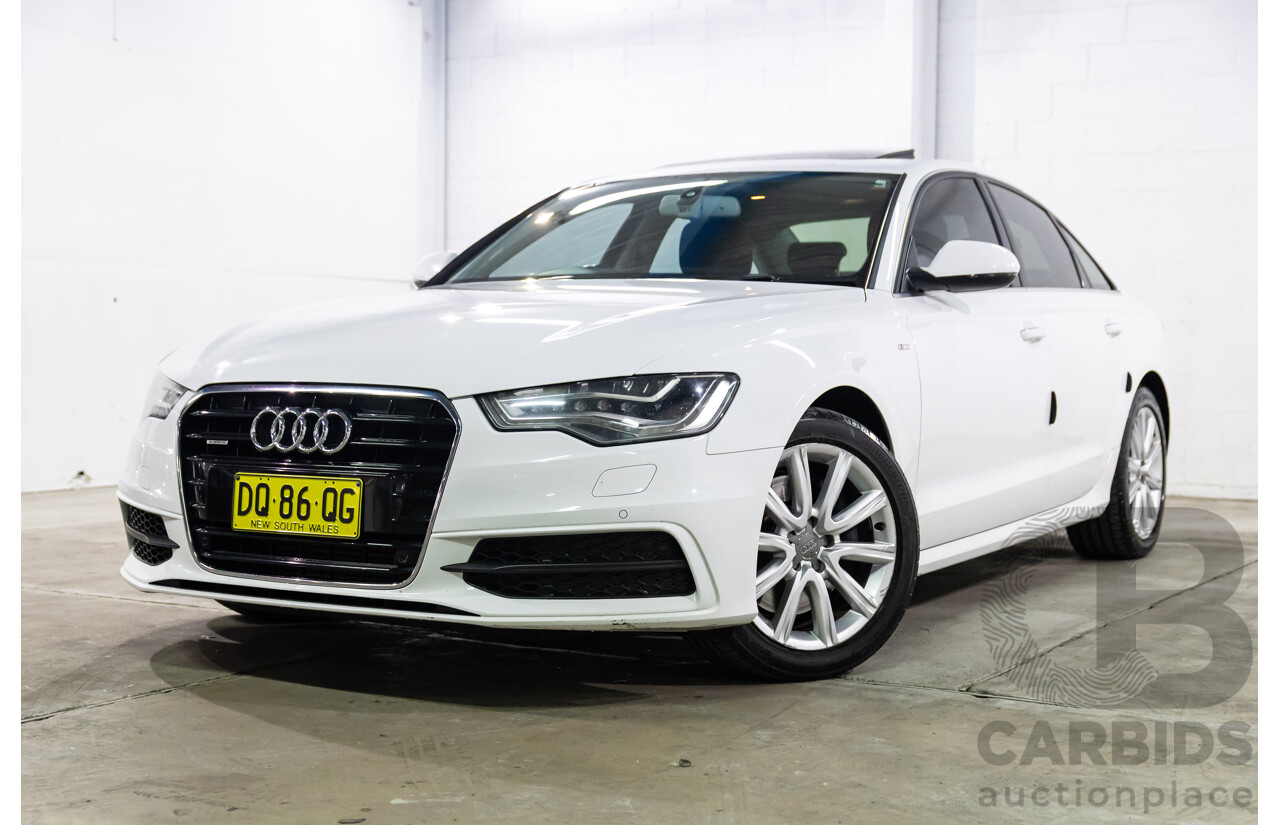 6/2012 Audi A6 S-Line 3.0 TDi Quattro 4GL 4d Sedan Ibis White Turbo Diesel V6 3.0L