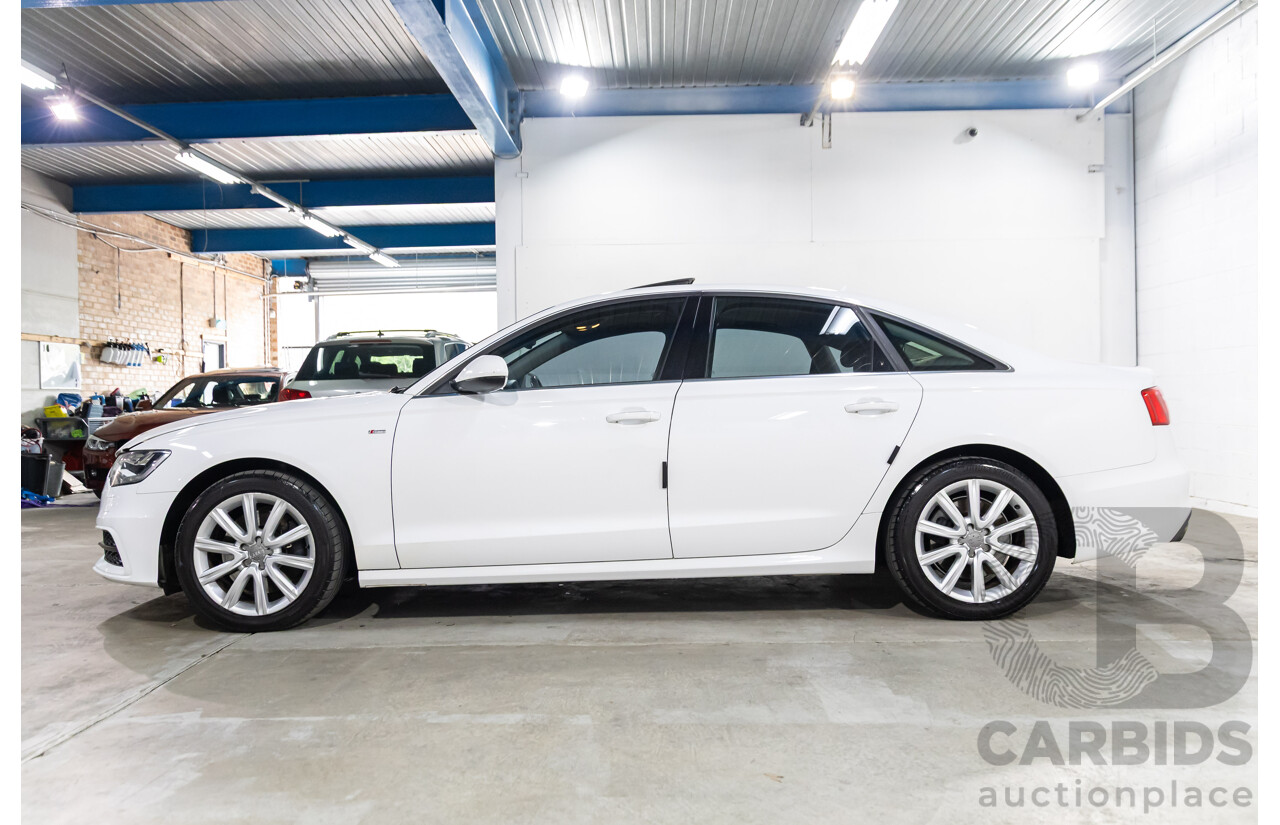 6/2012 Audi A6 S-Line 3.0 TDi Quattro 4GL 4d Sedan Ibis White Turbo Diesel V6 3.0L