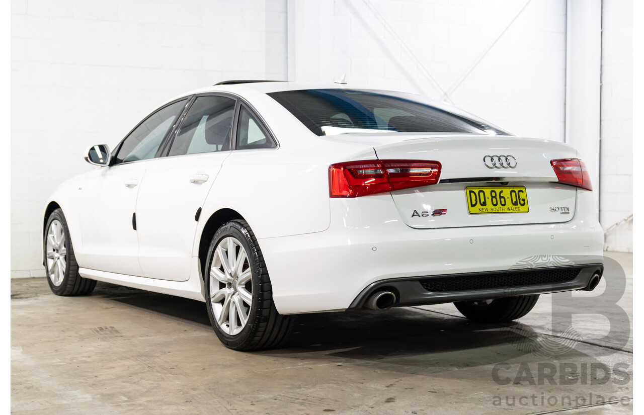 6/2012 Audi A6 S-Line 3.0 TDi Quattro 4GL 4d Sedan Ibis White Turbo Diesel V6 3.0L