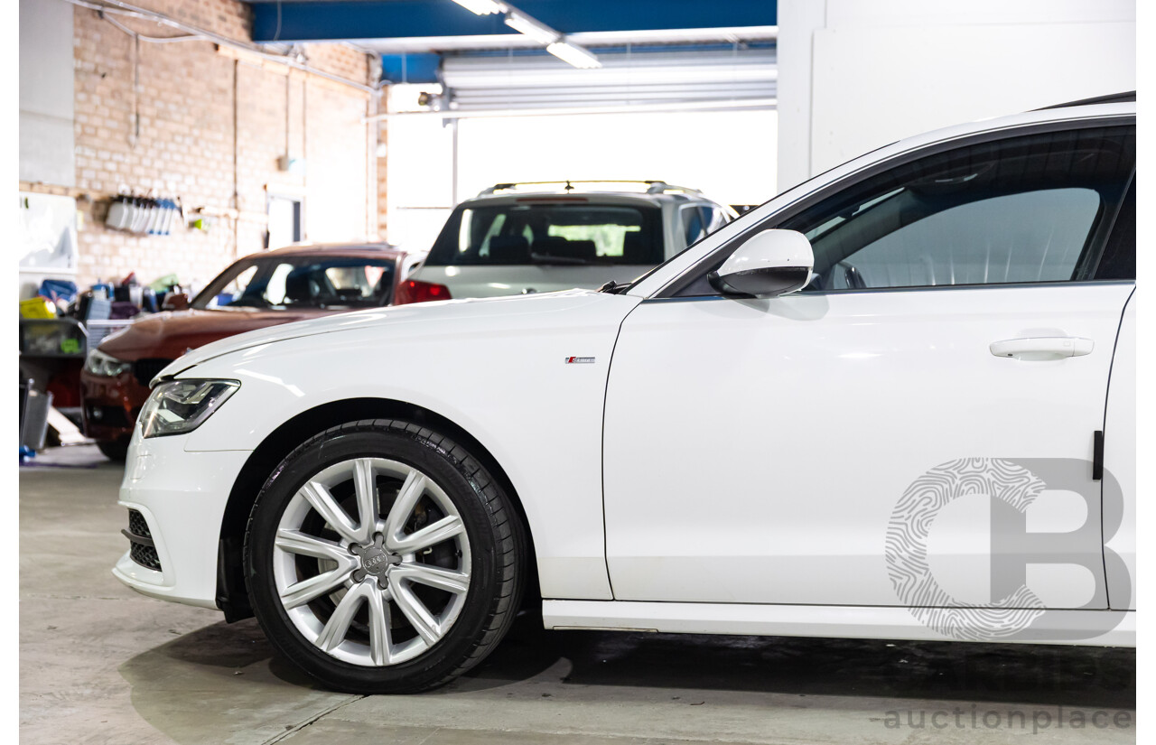 6/2012 Audi A6 S-Line 3.0 TDi Quattro 4GL 4d Sedan Ibis White Turbo Diesel V6 3.0L