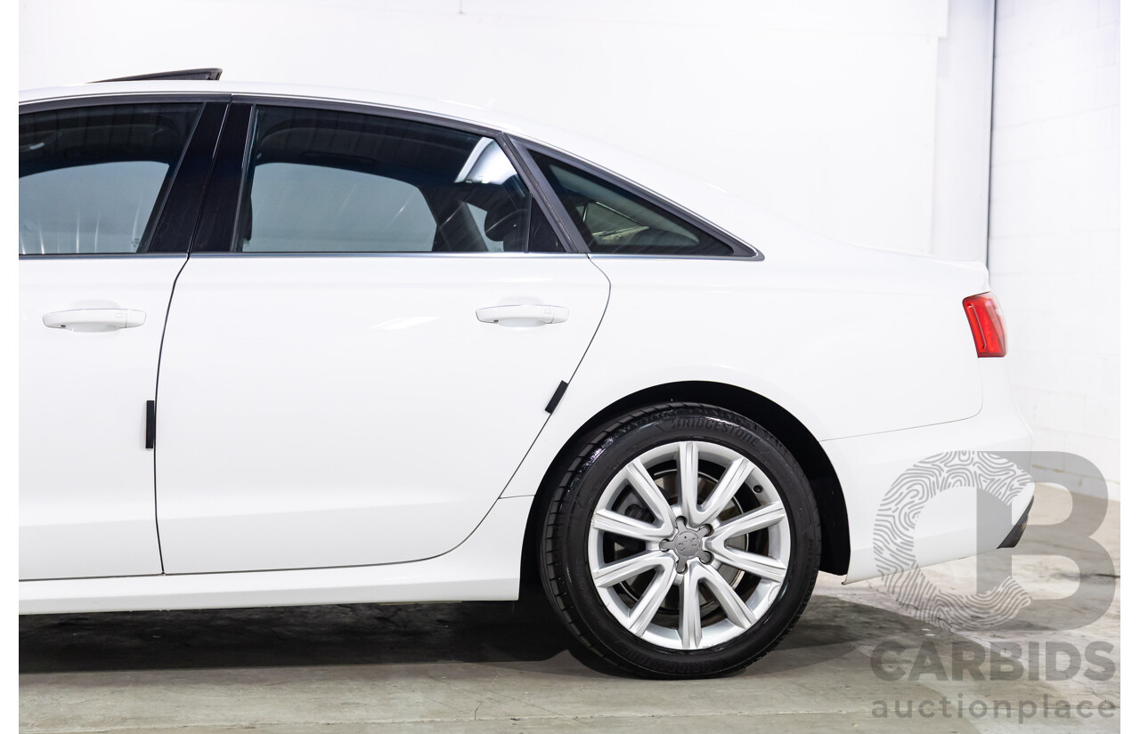 6/2012 Audi A6 S-Line 3.0 TDi Quattro 4GL 4d Sedan Ibis White Turbo Diesel V6 3.0L