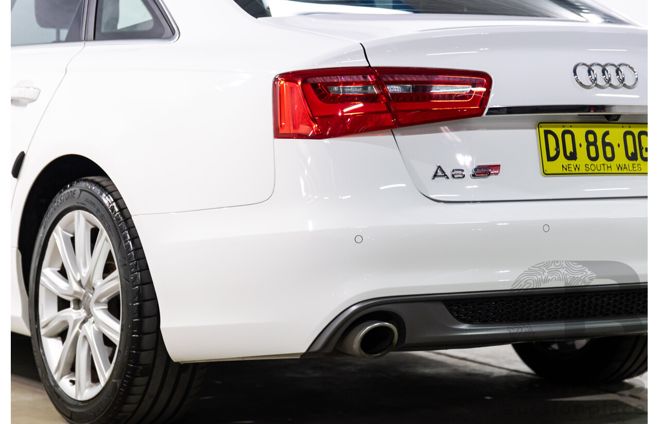 6/2012 Audi A6 S-Line 3.0 TDi Quattro 4GL 4d Sedan Ibis White Turbo Diesel V6 3.0L