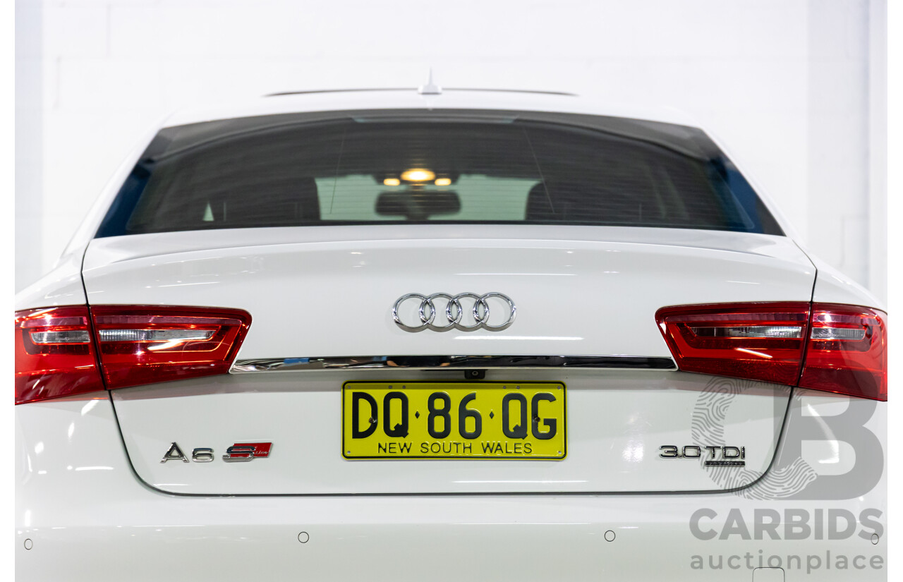 6/2012 Audi A6 S-Line 3.0 TDi Quattro 4GL 4d Sedan Ibis White Turbo Diesel V6 3.0L