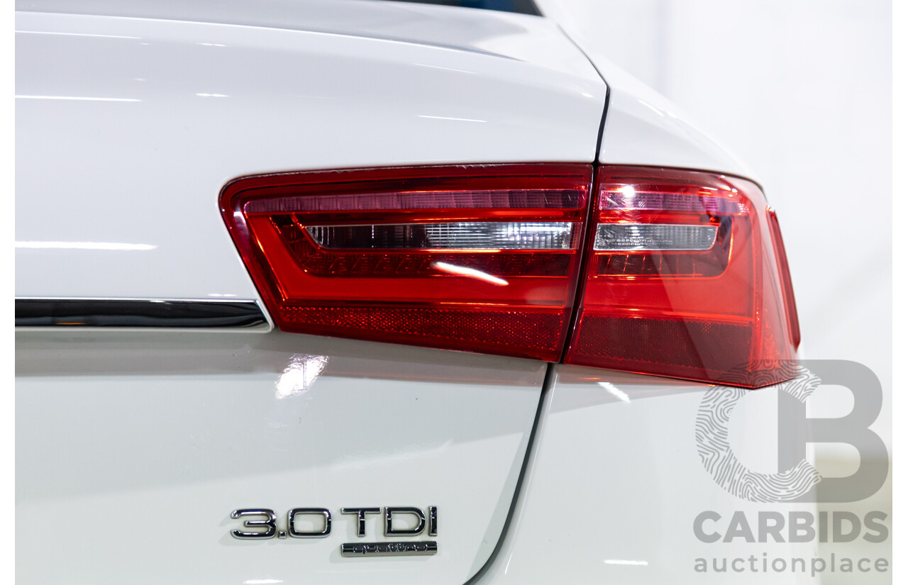 6/2012 Audi A6 S-Line 3.0 TDi Quattro 4GL 4d Sedan Ibis White Turbo Diesel V6 3.0L