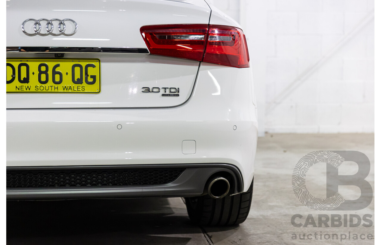 6/2012 Audi A6 S-Line 3.0 TDi Quattro 4GL 4d Sedan Ibis White Turbo Diesel V6 3.0L