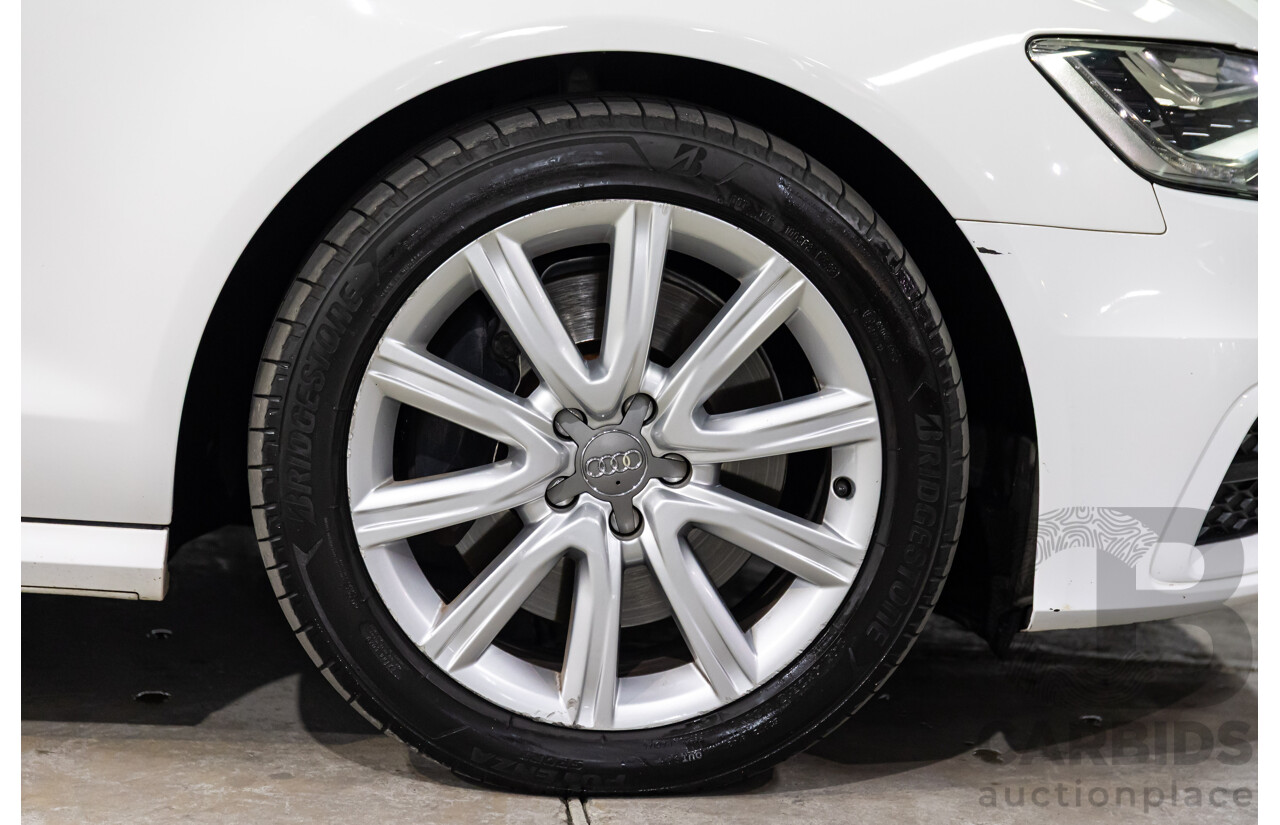 6/2012 Audi A6 S-Line 3.0 TDi Quattro 4GL 4d Sedan Ibis White Turbo Diesel V6 3.0L