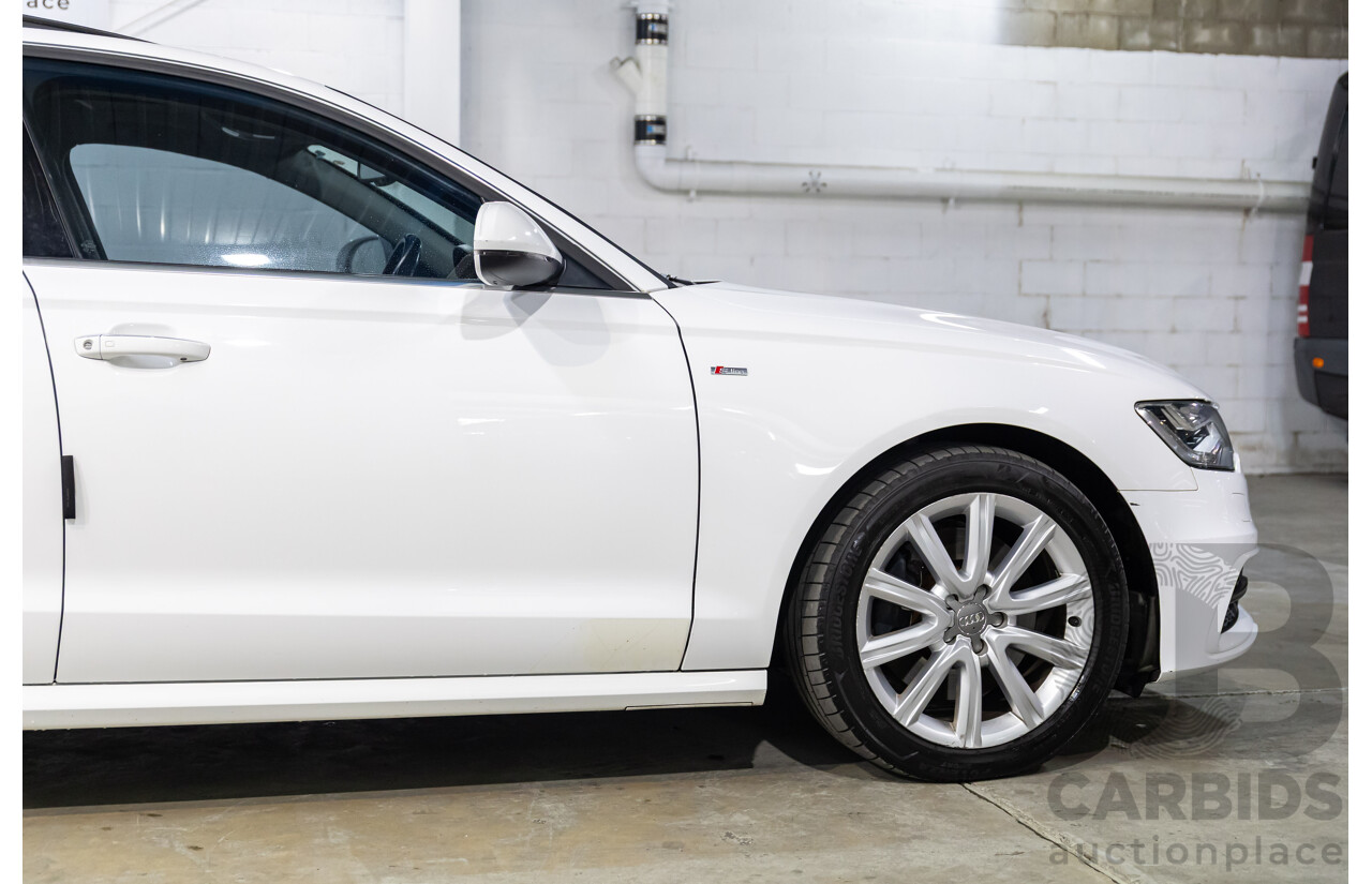 6/2012 Audi A6 S-Line 3.0 TDi Quattro 4GL 4d Sedan Ibis White Turbo Diesel V6 3.0L