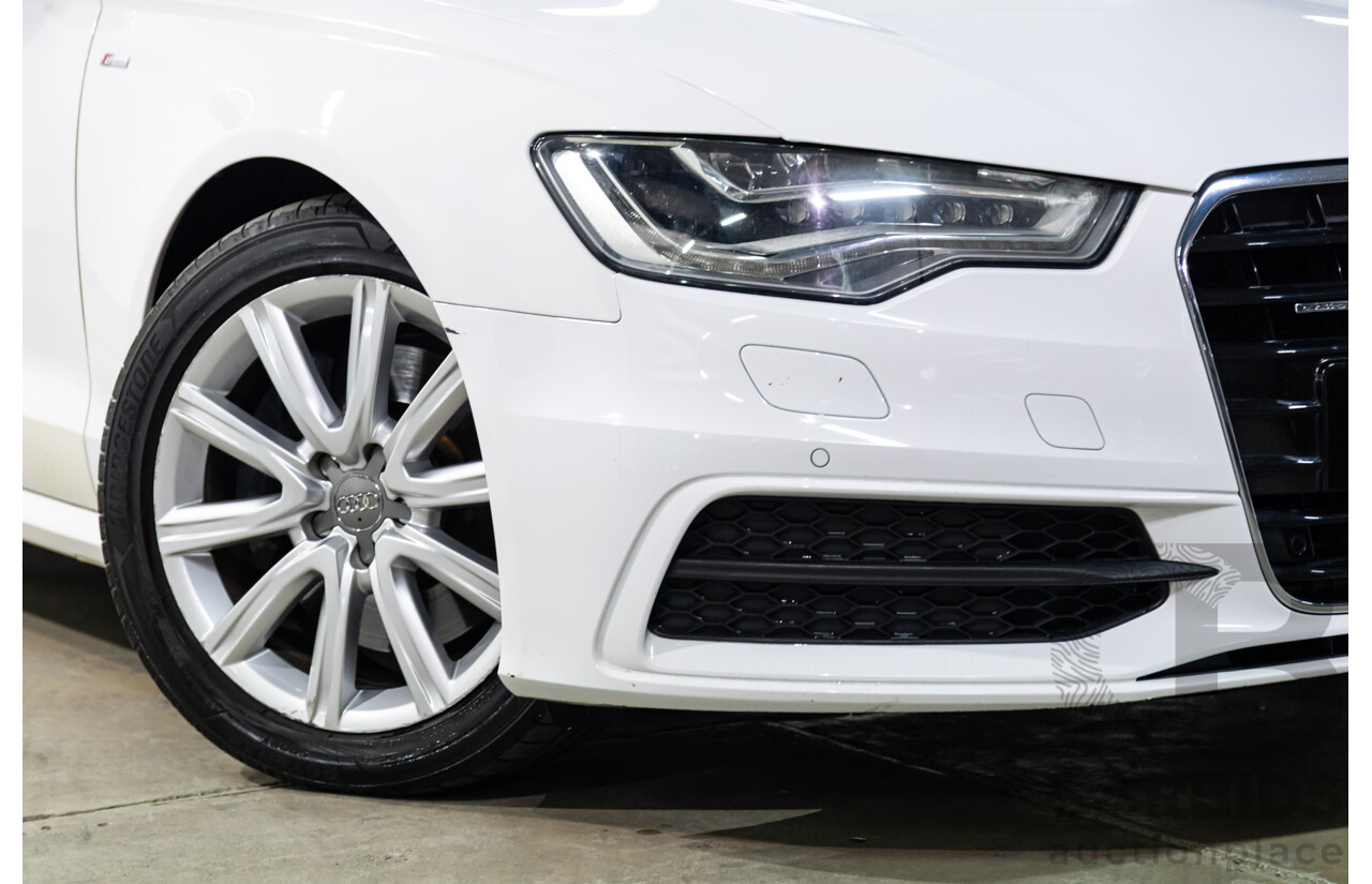 6/2012 Audi A6 S-Line 3.0 TDi Quattro 4GL 4d Sedan Ibis White Turbo Diesel V6 3.0L