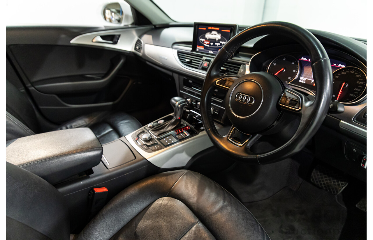 6/2012 Audi A6 S-Line 3.0 TDi Quattro 4GL 4d Sedan Ibis White Turbo Diesel V6 3.0L