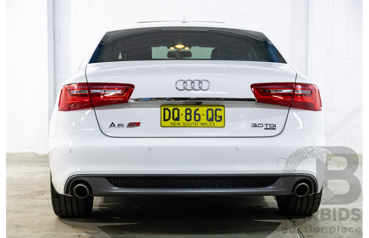 6/2012 Audi A6 S-Line 3.0 TDi Quattro 4GL 4d Sedan Ibis White Turbo Diesel V6 3.0L
